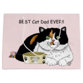 Vaderdag Calico Cat Groot Cadeauzakje (Voorkant)