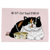 Vaderdag Calico Cat Groot Cadeauzakje (Achterkant)