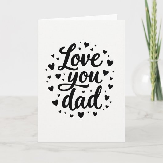 Vaderdag Calligrafie Kaart (Voorkant)