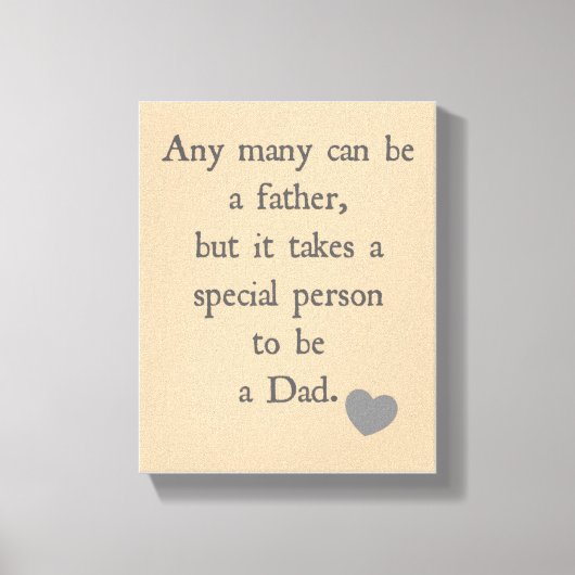 Vaderdag Canvas - Father Quote - Cadeau voor papa Afdruk (Voorkant)