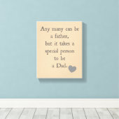 Vaderdag Canvas - Father Quote - Cadeau voor papa Afdruk (Insitu (Houten vloer))