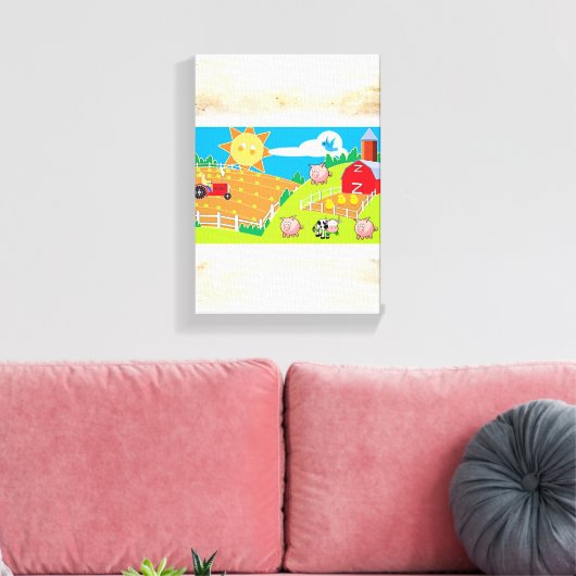 Vaderdag Canvas met gerasterd Canvas (Insitu (Woonkamer))