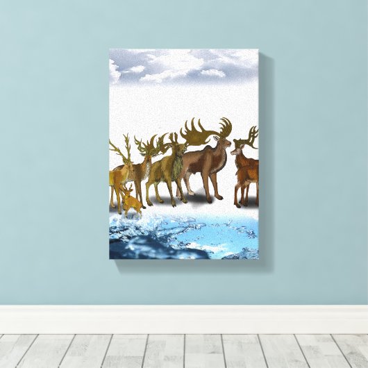 Vaderdag Canvas met gerasterd Canvas (Insitu (Houten vloer))