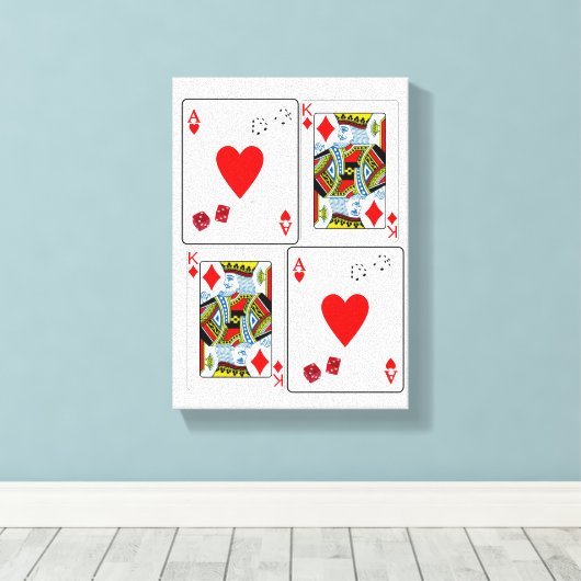 Vaderdag Canvas met gerasterd Canvas (Insitu (Houten vloer))