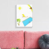 Vaderdag Canvas met gerasterd Canvas (Insitu (Woonkamer))