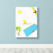 Vaderdag Canvas met gerasterd Canvas (Insitu (Houten vloer))