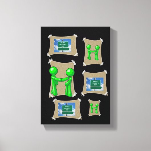 Vaderdag Canvas met gerasterd Canvas (Voorkant)