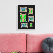 Vaderdag Canvas met gerasterd Canvas (Insitu (Woonkamer))