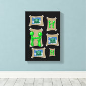 Vaderdag Canvas met gerasterd Canvas (Insitu (Houten vloer))