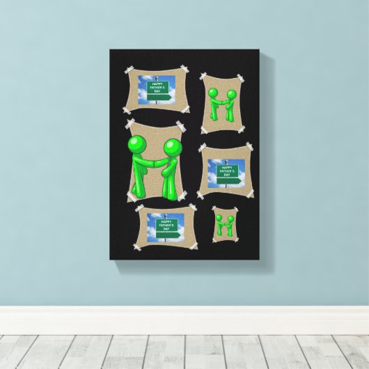 Vaderdag Canvas met gerasterd Canvas (Insitu (Houten vloer))