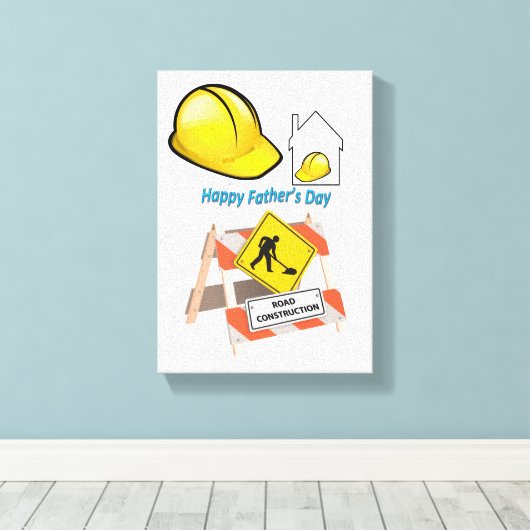 Vaderdag Canvas met gerasterd Canvas (Insitu (Houten vloer))