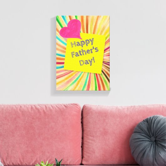 Vaderdag Canvas met gerasterd Canvas (Insitu (Woonkamer))