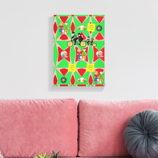 Vaderdag Canvas met gerasterd Canvas (Insitu (Woonkamer))