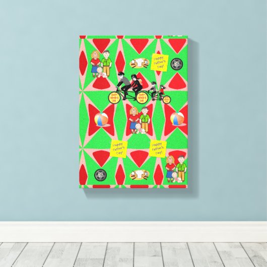 Vaderdag Canvas met gerasterd Canvas (Insitu (Houten vloer))