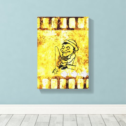 Vaderdag Canvas met gerasterd Canvas (Insitu (Houten vloer))