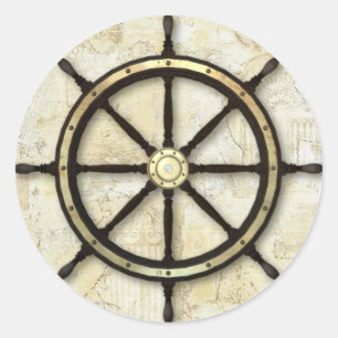 Vaderdag - Captains Wheel Ronde Sticker