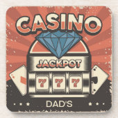 Vaderdag Casino Jack Pot Bier Onderzetter (Voorkant)