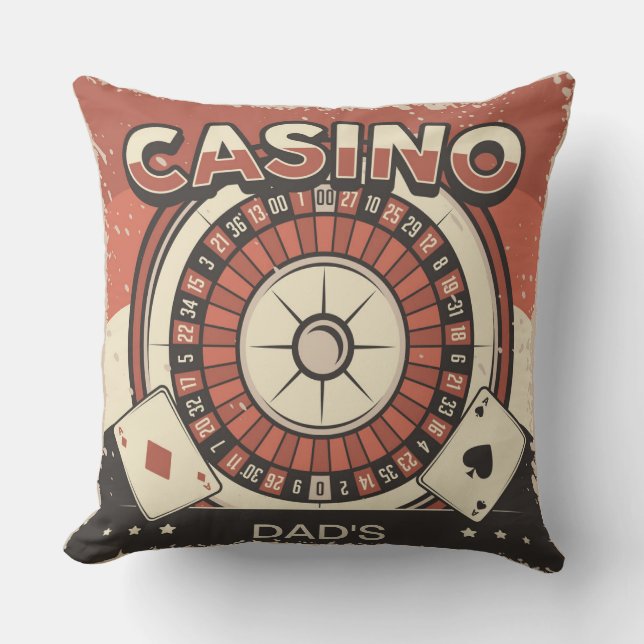 Vaderdag Casino Roulette Wiel Kussen (Voorkant)