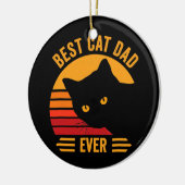 Vaderdag Cat Best Cat Pap Ever Funny Cat Keramisch Ornament (Links)