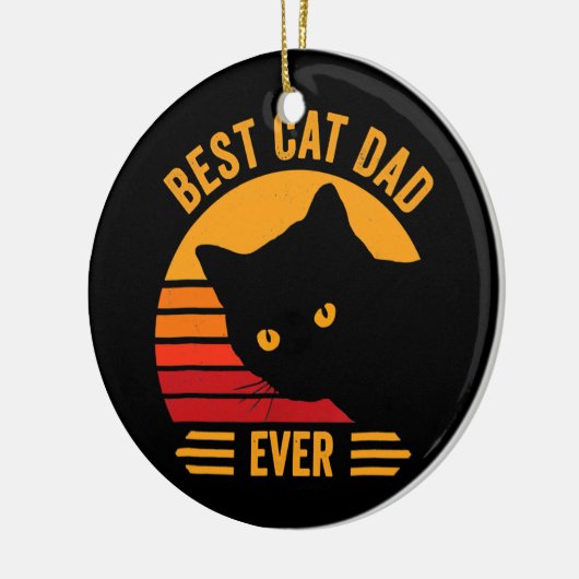 Vaderdag Cat Best Cat Pap Ever Funny Cat Keramisch Ornament (Links)