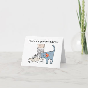 Vaderdag Cat Dad Aan de meest perfecte Vader ooit Kaart