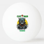 Vaderdag - CAT DAD. Editable name/bericht Pingpongbal (Voorkant)