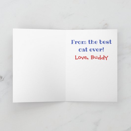 Vaderdag Cat Dad World's Best Ever Pet Photo Kaart (Binnen)