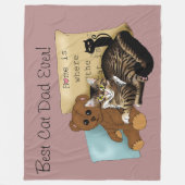 Vaderdag Cat Fleece Deken (Voorkant)