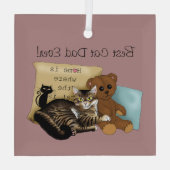 Vaderdag Cat Glas Ornament (Achterkant)