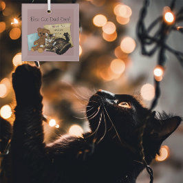 Vaderdag Cat Glas Ornament