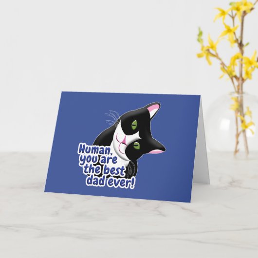 Vaderdag Cat Kaart (Gele Bloem)