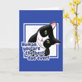 Vaderdag Cat Kaart (Gele Bloem)