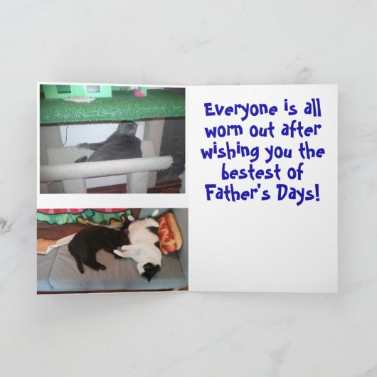 Vaderdag Cat Kaart (Binnen)