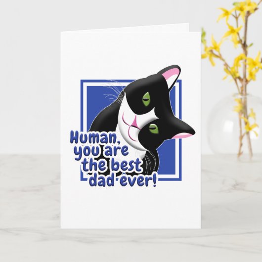 Vaderdag Cat Kaart (Gele Bloem)