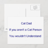 Vaderdag Cat Pap Briefkaart (Voorkant / Achterkant)