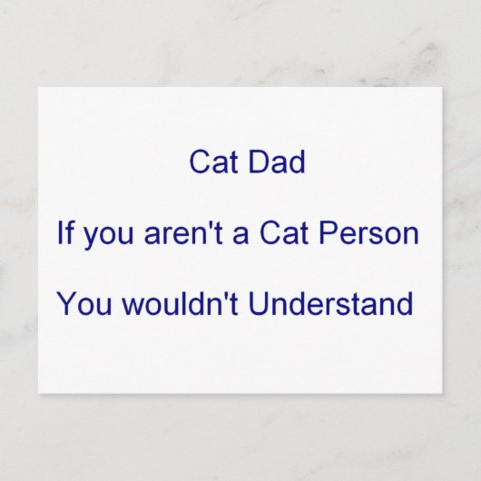 Vaderdag Cat Pap Briefkaart (Voorkant)