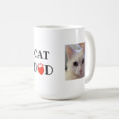 Vaderdag Cat Pap Foto gepersonaliseerd Koffiemok (Voorkant rechts)