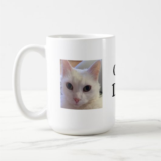 Vaderdag Cat Pap Foto gepersonaliseerd Koffiemok (Links)