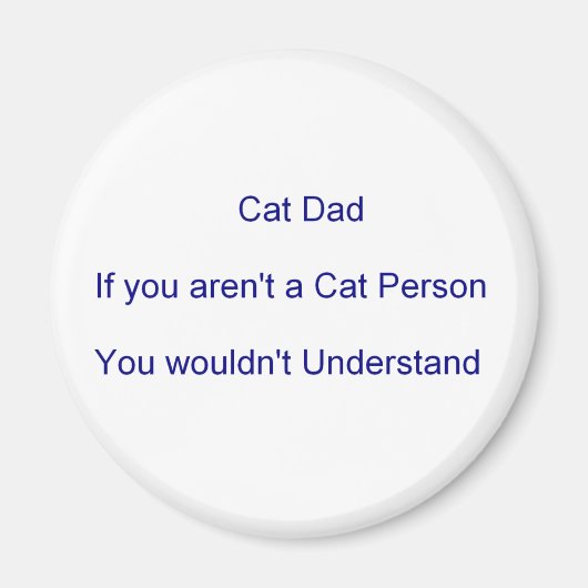 Vaderdag Cat Pap Magneet (Voorkant)