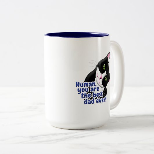 Vaderdag Cat Tweekleurige Koffiemok (Voorkant rechts)