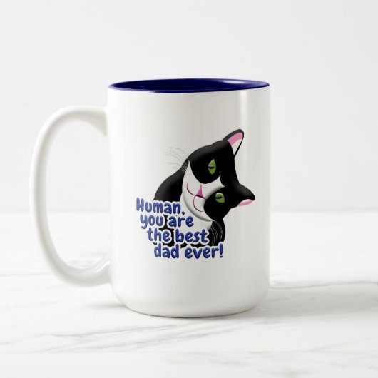 Vaderdag Cat Tweekleurige Koffiemok (Links)