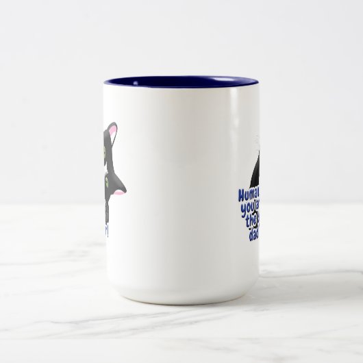 Vaderdag Cat Tweekleurige Koffiemok (Center)