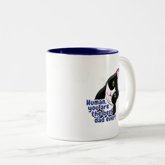 Vaderdag Cat Tweekleurige Koffiemok (Voorkant rechts)