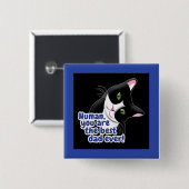 Vaderdag Cat Vierkante Button 5,1 Cm (Voorkant /achterkant)