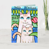 Vaderdag Cat Wenskaart Kaart (Voorkant)