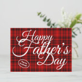 Vaderdag check plaid witte typografie geruit kaart (Staand voorkant)