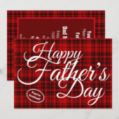 Vaderdag check plaid witte typografie geruit kaart (Voorkant / Achterkant)