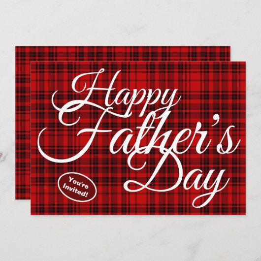 Vaderdag check plaid witte typografie geruit kaart (Voorkant / Achterkant)