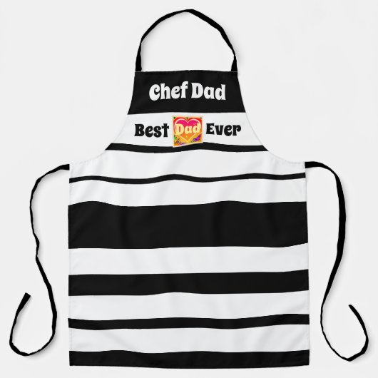 Vaderdag Chef Pap Beste Pap Ooit Hart Schort (Voorkant)