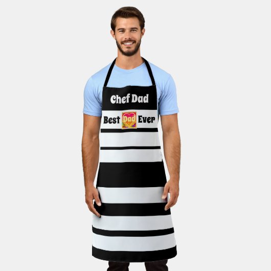 Vaderdag Chef Pap Beste Pap Ooit Hart Schort (Gedragen)